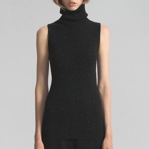 BEBE Black sparkle Turtleneck Sweater